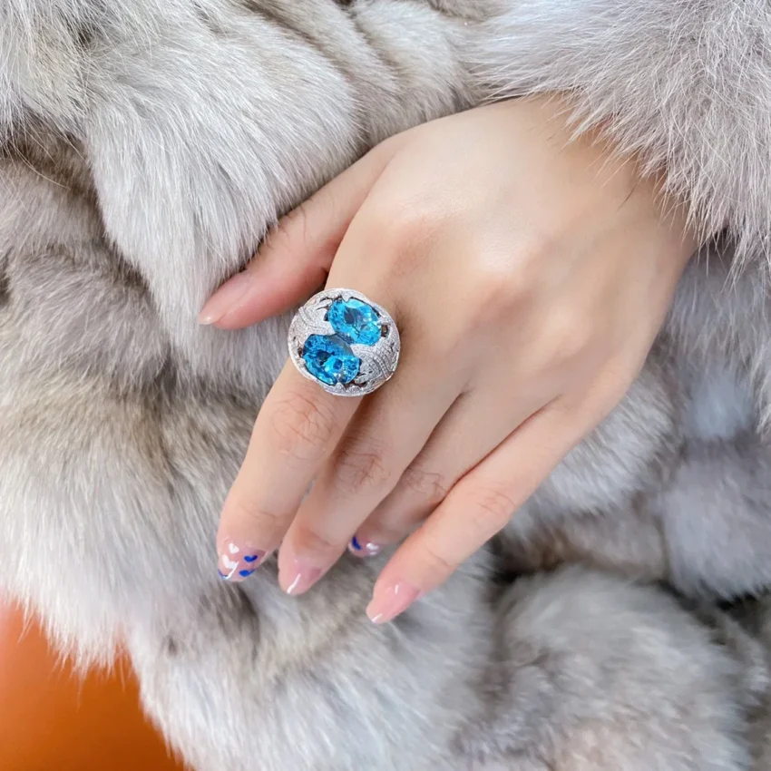 Anel Cristal Azul - Image 7