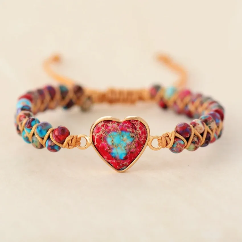 Pulseira de Jaspe Coração Apaixonado - Image 3